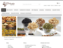 Tablet Screenshot of chhedadryfruits.com